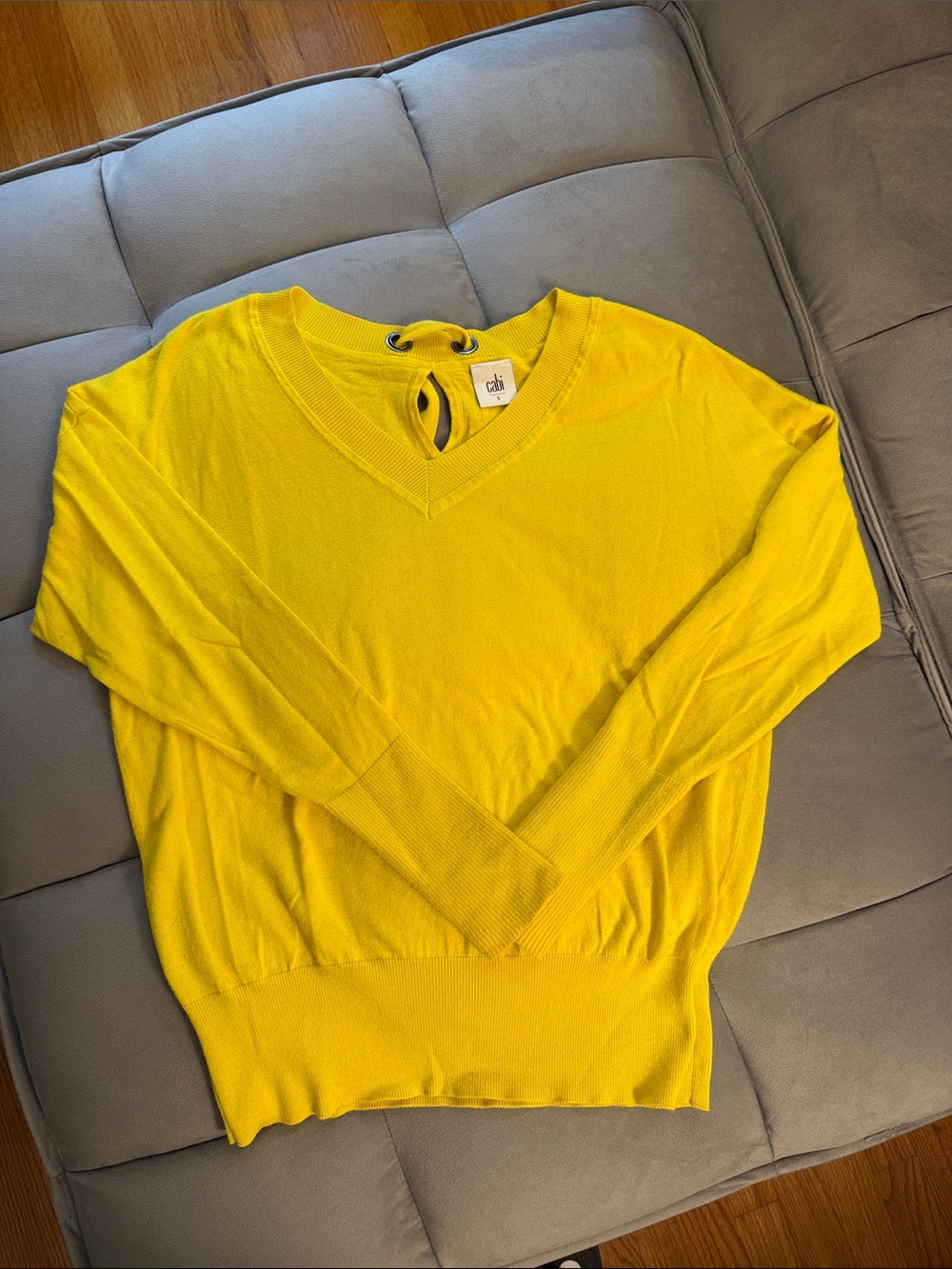 CAbi Yellow V-Neck Women's Sweater